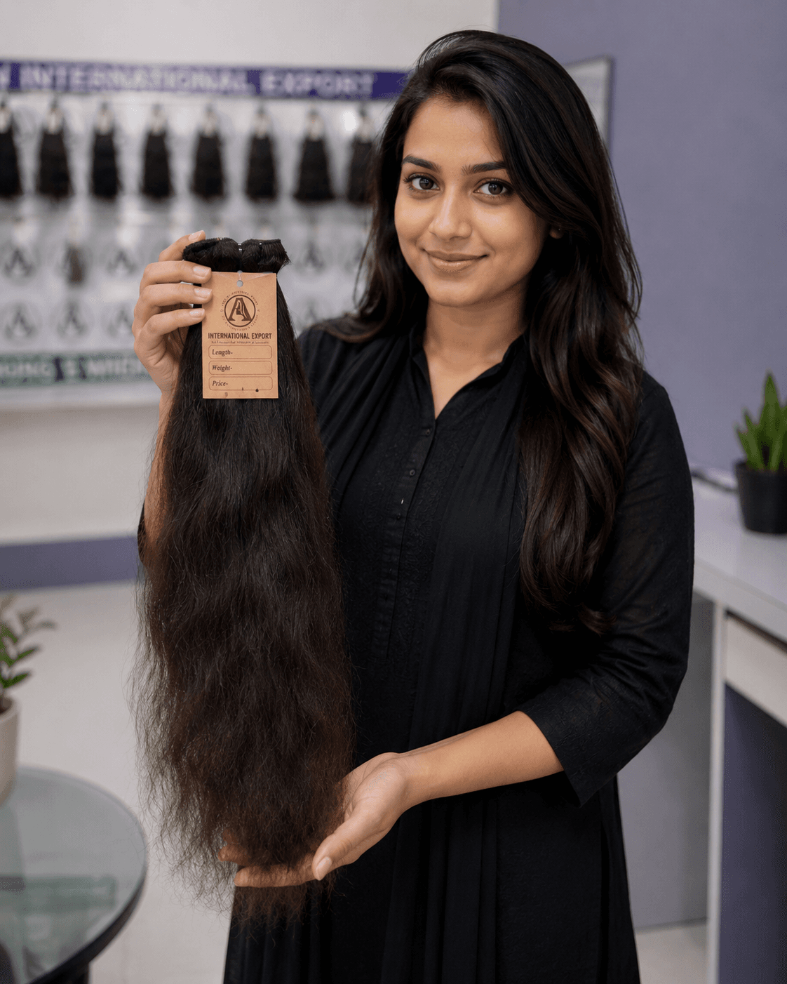 Raw Virgin Straight Temple Hair – Single Donor Indian Hair