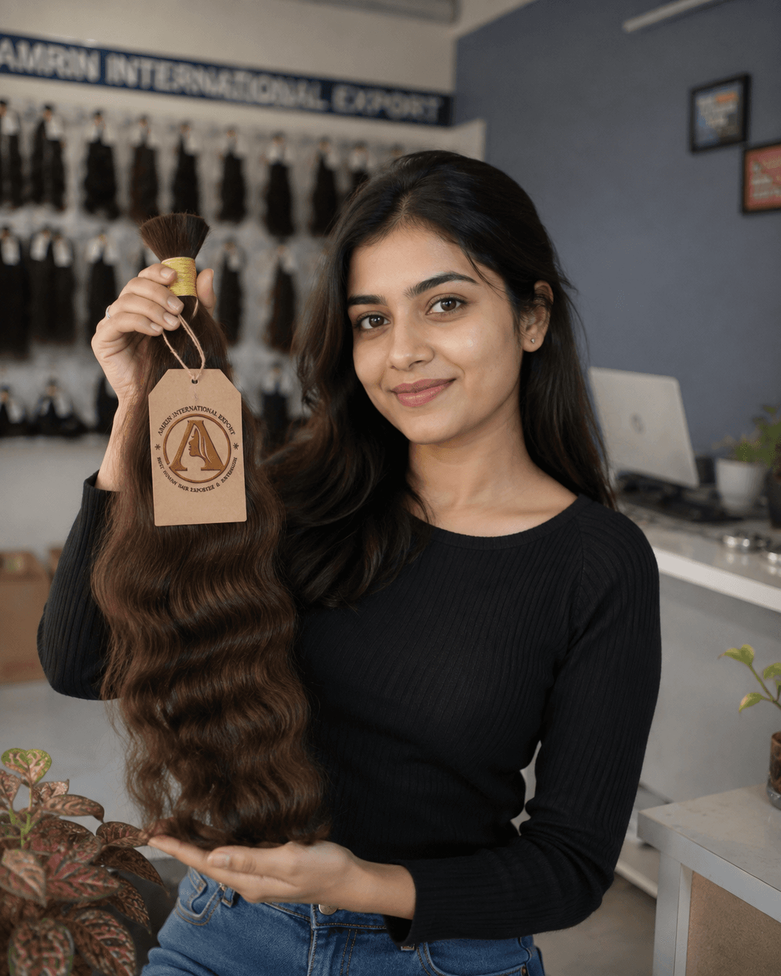 Natural Brown Wavy Hair – Raw Indian Human Hair
